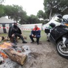 Juan Carlos, primer motorista que ha llegado a la concentración