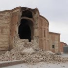 Iglesia de Muriel de Zarpardiel, en la que se cayó el ábside mudejar.