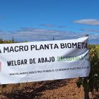 Pancarta en protesta por la