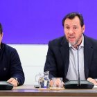 José Alfonso Gálvez y Óscar Puente durante la rueda de prensa de este miércoles