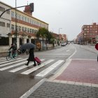 Al fondo el colegio Nuestra Señora del Carmen junto a la plaza del Carmen en Delicias.