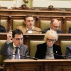 Pedro Herrero durante el pleno municipal celebrado ayer
