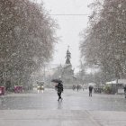La borrasca Kristin cubre Valladolid capital de nieve