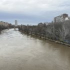 El río Pisuerga a su paso por Valladolid capital el 29 de enero de 2026.
