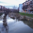 La crecida del río Esgueva a su paso por Valladolid