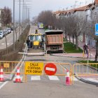 Corte de tráfico en la avenida de Las Contiendas por las obras de pavimentación