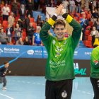 Nagy saludando a la afición del Recoletas en la campaña 23-24.