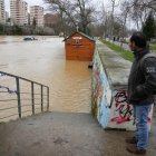 Crecida del río Pisuerga a su paso por Valladolid