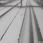 Estado de la carretera por donde tenía que pasar el Aula.