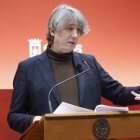 Carlos Martínez, el día de su intervención ante los medios en el Ayuntamiento de Soria motivo del varapalo del a Junta Electoral.