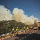 Incendio forestal cercano a la población de  El Payo (Salamanca) de nivel 2 en una imagen de archivo