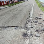 Socavones en el Camino Viejo de Simancas de Valladolid.
