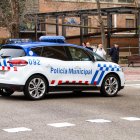 Un coche de la Policia, en Valladolid