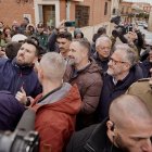 El presidente de Vox, Santiago Abascal,junto a Carlos Pollán en Cigales