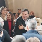 El candidato del Partido Popular de Castilla y León a la reelección como presidente de la Junta, Alfonso Fernández Mañueco, participa en un acto electoral en Soria.