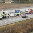 Accidente en la autovía en Aldeamayor de San Martín