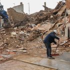 Primeras labores de desescombro en Siete Iglesias de los Trabancos