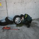 Ruedas halladas por la Guardia Civil