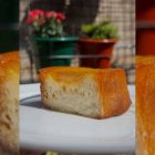 Detalle de la torrija de Pastelería El Bombón, con su característica textura cremosa y acabado dorado típico de Valladolid