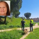 Dispositivo de búsqueda de la mujer desaparecida, en la foto pequeña, cuyo cadáver era hallado en el Pisuerga.