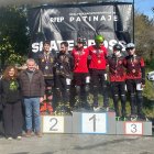 Podium senior del Campeoato de España de patinaje.