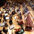Ensayo de una orquesta en el Centro Cultural Miguel Delibes.