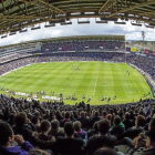 Vista panorámica de Zorrilla con un partido de rugby.