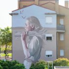 El mural de Taquen en Barrio España se ha convertido en uno de los símbolos de la ruta de arte urbano que ha transformado el barrio en Valladolid