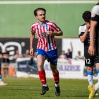 Miguel Hernández celebra su gol del ascenso.
