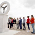 Inauguración de la escultura 'Lazo comunero', que domina la campa de Villalar (Valladolid).