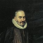 Detalle del óleo de Van der Hamen, con el retrato de Diego Sarmiento.