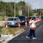 Trabajos de asfaltado en la VA20.