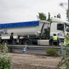 Lugar del accidente donde un trabajador ha perdido la vida en las obras de la VA20.