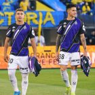 Carvajal, a la derecha, junto a Hugo San en Las Palmas.