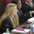 La abogada Verónica Casado durante un juicio