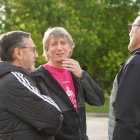 Francisco Ferreira, Carlos Martínez y Pedro González en la Marcha Asprona