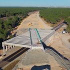 Uno de los pasos elevados que se encuentra en obras de la U de Olmedo