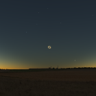 Simulación de como se verá el eclipse total de sol desde Piñel de Abajo