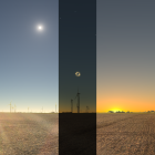 Recreación de Astroval de dónde se verá el eclipse total de sol Castrodeza