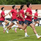 Entrenamiento de España en los campos de Pepe Rojo.