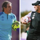 Almada y Pezzolano, durante su etapa como blanquivioleta.