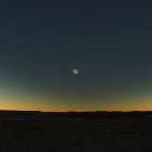 Recreación de Astroval de como se verá el eclipse total de sol en Tiedra