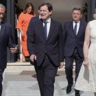 El presidente de la Junta, Alfonso Fernández Mañueco, junto a parte de su equipo de consejeros.