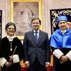 La nueva rectora de la Universidad de Valladolid, Pilar Garcés, toma posesión de su cargo, en un acto en el que interviene el presidente de la Junta, Alfonso Fernández Mañueco.