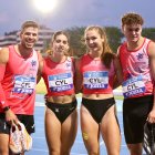 Cuarteto castellanoleonés en el 4x400 mixto.