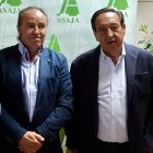 Juan Ramón Alonso y Pedro Barato, en una imagen de archivo en Asaja Valladolid.