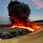 Incendio en el vertedero nuevo de Valladolid.