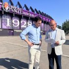 Pedro Herrero junto a Luis Vélez en Zorrilla.