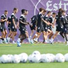 Entrenamiento del Real Valladolid en los Anexos.