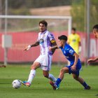 Juric da un pase ante el Getafe.
